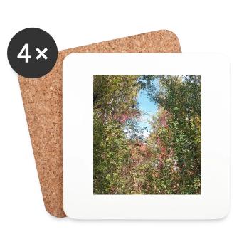 Herbstwald - Untersetzer (4er-Set) - Weiß - Vorne