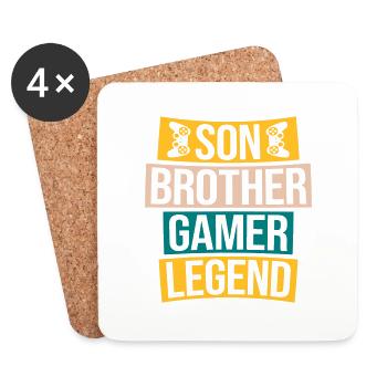 son brother gamer legend - Untersetzer (4er-Set) - Weiß - Vorne
