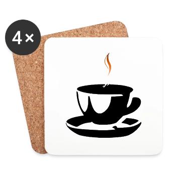 Café Tasse à thé Café japonais Caféine Nouveau 2 - Dessous de verre (lot de 4) - blanc - Devant