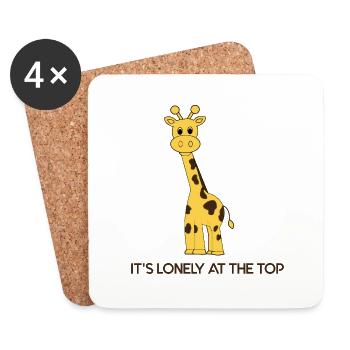 It's lonely at the top - Dessous de verre (lot de 4) - blanc - Devant