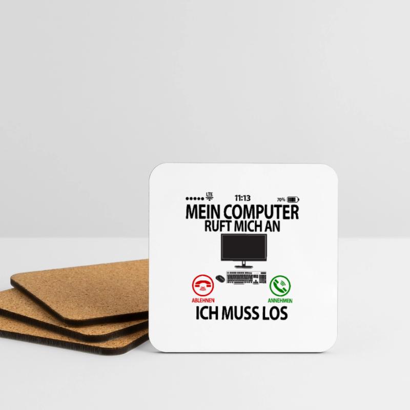 Computerfreak Computer Nerd Computernerd Sprüche Untersetzer (4er-Set)