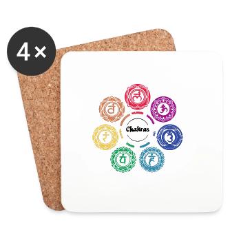 Chakras - Coasters (set of 4) - white - Front