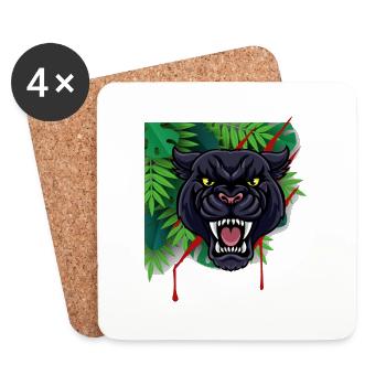 Panther - Coasters (set of 4) - white - Front