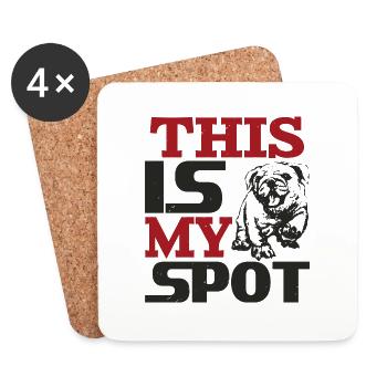 DAS IST MEIN SPOT LUSTIG - Untersetzer (4er-Set) - Weiß - Vorne