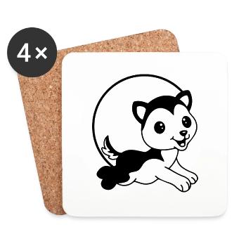 DOG CAT PET - Untersetzer (4er-Set) - Weiß - Vorne