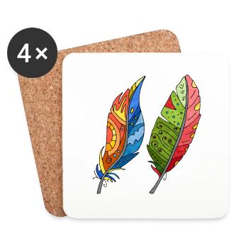 Pen - Coasters (set of 4) - white - Front
