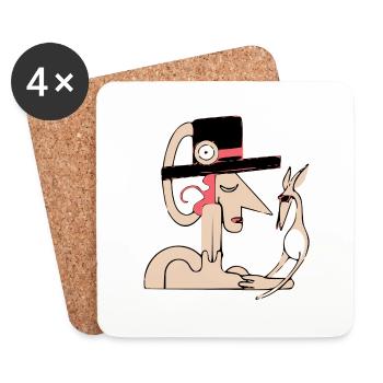 Miss Kang irréelle - Dessous de verre (lot de 4) - blanc - Devant