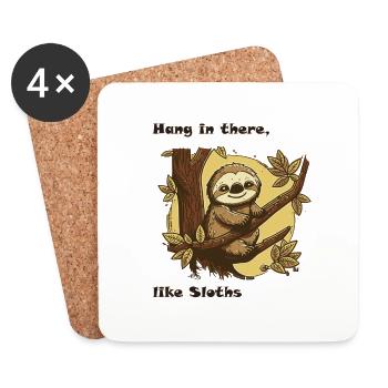Hang in there - Coasters (set of 4) - white - Front