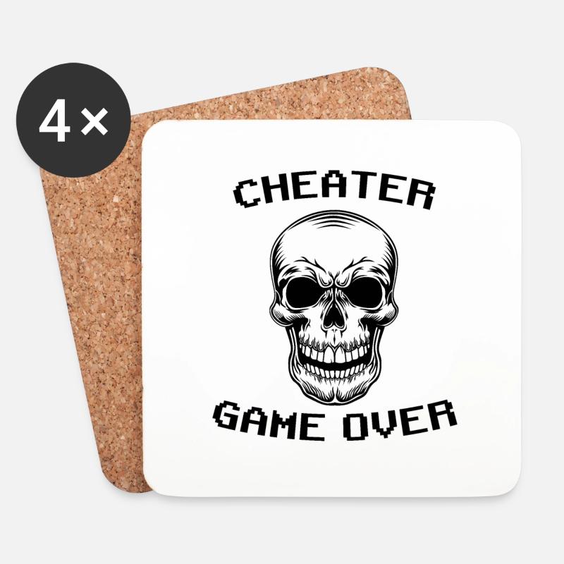 Cheater - Untersetzer (4er-Set) - Weiß