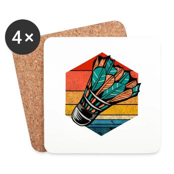 Badminton Player Sport Badminton I Gift - Coasters (set of 4) - white - Front