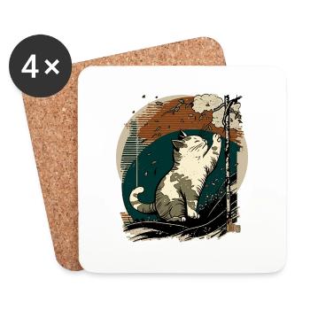 Neko Neko5 - Untersetzer (4er-Set) - Weiß - Vorne