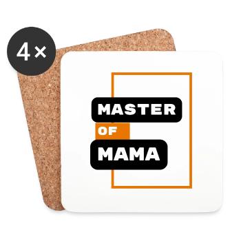 Master of Mama - Coasters (set of 4) - white - Front