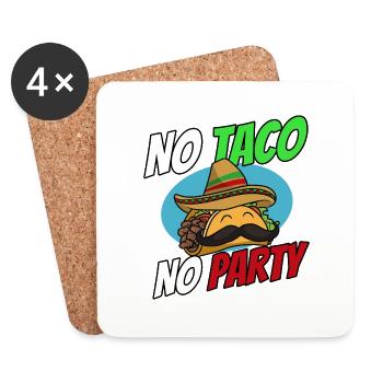Taco Tortilla Maïs Mexique Nourriture I Cadeau - Dessous de verre (lot de 4) - blanc - Devant