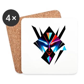 Modded mind - Coasters (set of 4) - white - Front