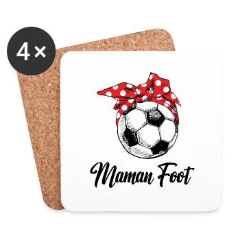 Maman Foot - Dessous de verre (lot de 4) - blanc - Devant