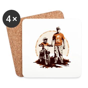 Dad memories - Coasters (set of 4) - white - Front