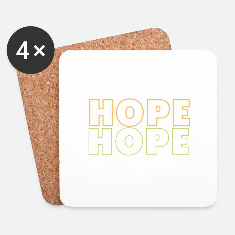 Hope - Untersetzer (4er-Set) - Weiß