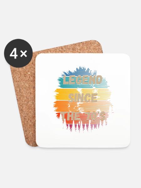 70's Legend - Coasters (set of 4) - white