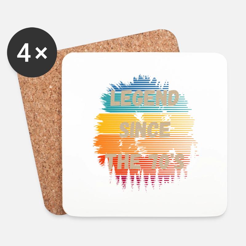 70's Legend - Coasters (set of 4) - white