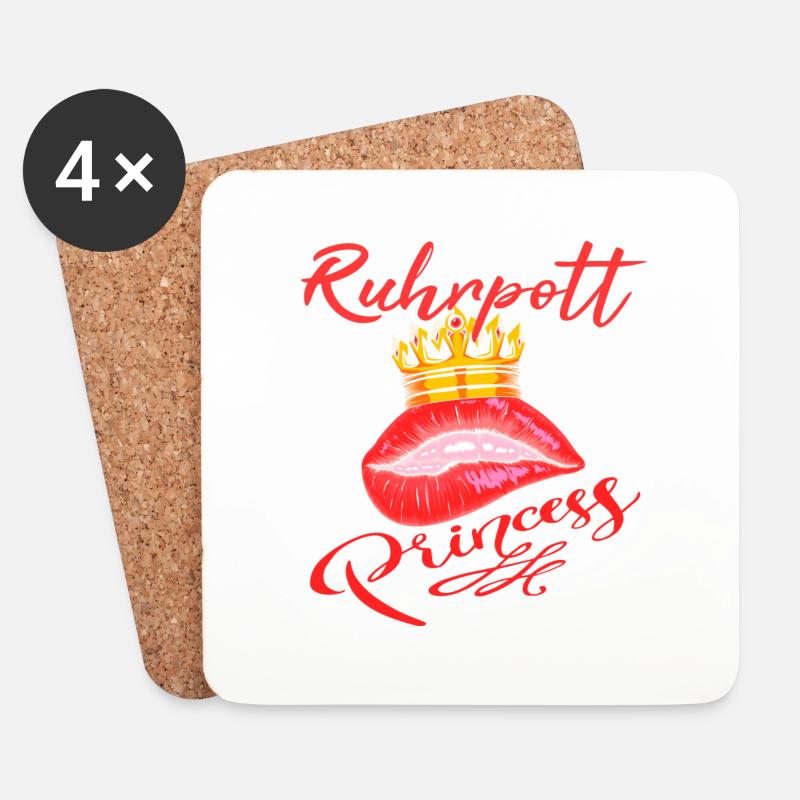 Ruhrpott Princess - Untersetzer (4er-Set) - Weiß