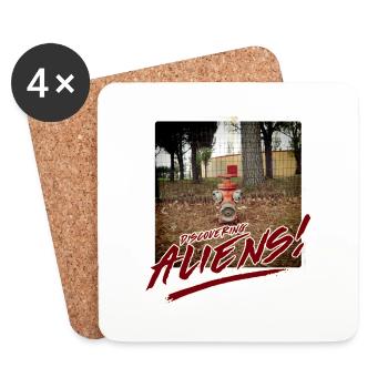 Aliens 10 - Coasters (set of 4) - white - Front