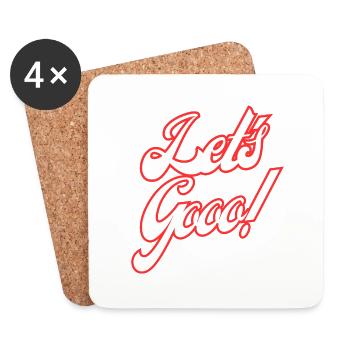 Let's Gooo! - Coasters (set of 4) - white - Front