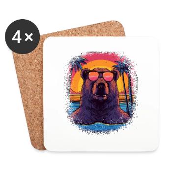humor gift idea funny sayings mammal fun joke - Coasters (set of 4) - white - Front