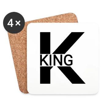 KING - Untersetzer (4er-Set) - Weiß - Vorne