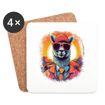 animal trendy no probllama bday quote peru - Untersetzer (4er-Set) - Weiß - Vorne