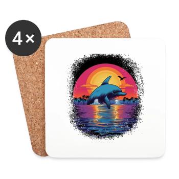 present bass fishing tshirts art present idea - Untersetzer (4er-Set) - Weiß - Vorne