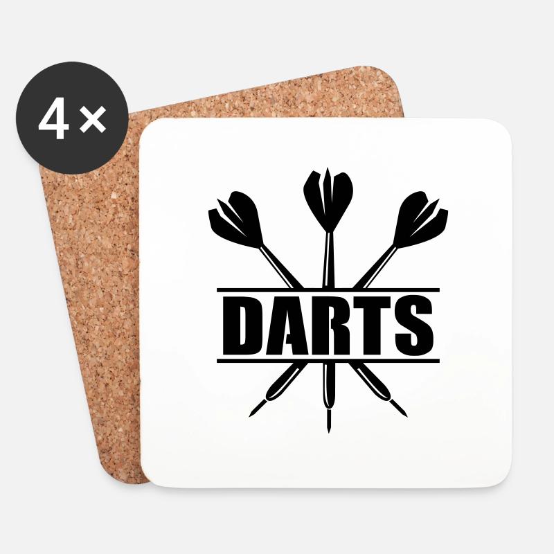 darts - Untersetzer (4er-Set) - Weiß