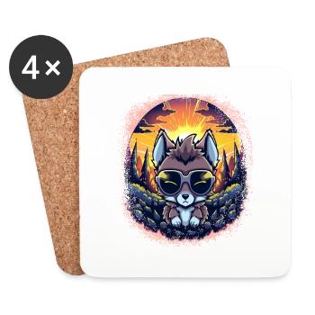Basketball Choice Boyfriend Gift Tshirts Squirrel - Coasters (set of 4) - white - Front