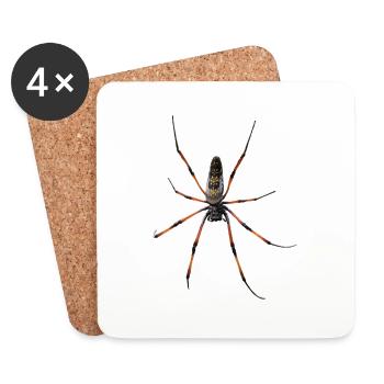 Spinne Nephila in Polygon Design - Untersetzer (4er-Set) - Weiß - Vorne