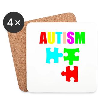 Autism bright - Coasters (set of 4) - white - Front