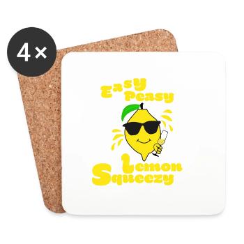 Easy Peasy Lemon Squeeze - Untersetzer (4er-Set) - Weiß - Vorne