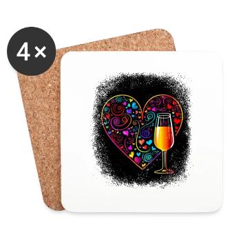 LGBTQI et Fun Gift Idea Déclaration des droits de la personne - Dessous de verre (lot de 4) - blanc - Devant