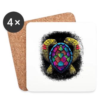 Heart Activist Tshirts Equality Bear LGBT - Coasters (set of 4) - white - Front