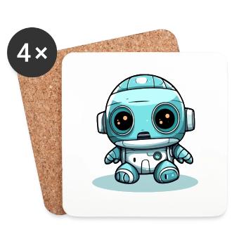 Zaak le petit robot - Dessous de verre (lot de 4) - blanc - Devant