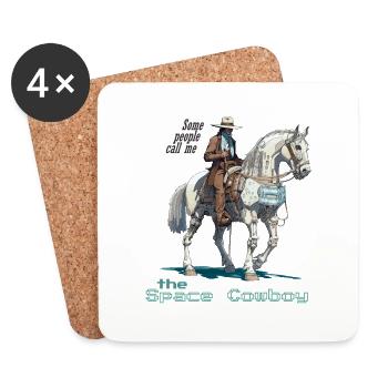 Space Cowboy - Untersetzer (4er-Set) - Weiß - Vorne