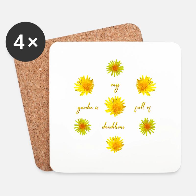 dandelions garden - Untersetzer (4er-Set) - Weiß