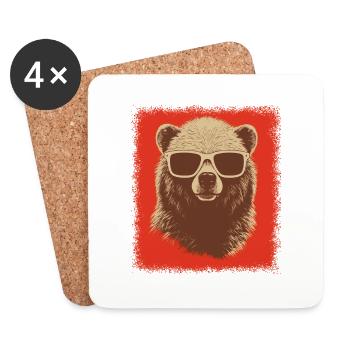 joke gift idea fun birthday present birthday - Coasters (set of 4) - white - Front