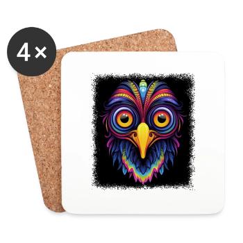 short joke cute quote animated film - Coasters (set of 4) - white - Front
