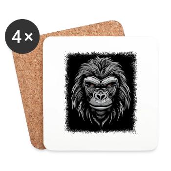 ape birthday present idea geek gift idea present - Untersetzer (4er-Set) - Weiß - Vorne