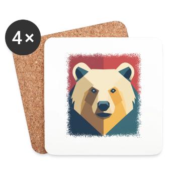 statement dabbing birthday present idea dead - Coasters (set of 4) - white - Front