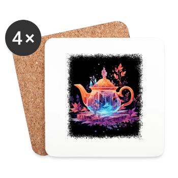 drôle citation doigts squelette humain amusant squelette - Dessous de verre (lot de 4) - blanc - Devant