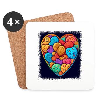 Statement Quote Cool Hippie Gift Idea - Coasters (set of 4) - white - Front