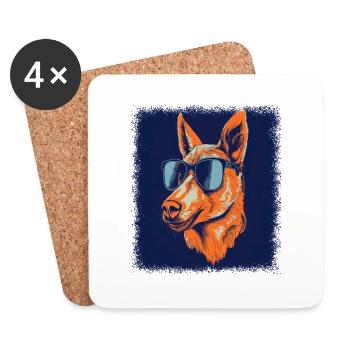 Guinea Pig Pattern Joke Funny Pig Cute Pig - Coasters (set of 4) - white - Front