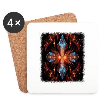 blague joyeux insectes papillons insectes blagues - Dessous de verre (lot de 4) - blanc - Devant