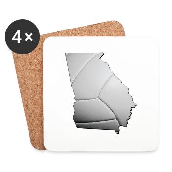 Georgia (USA) | real volleyball | Map - Coasters (set of 4) - white - Front