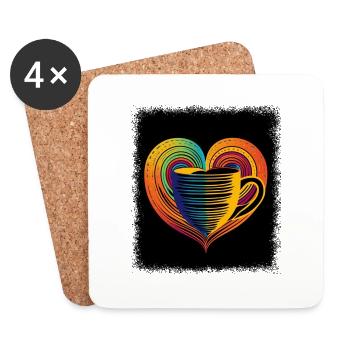 flower power birthday present peace movement - Untersetzer (4er-Set) - Weiß - Vorne